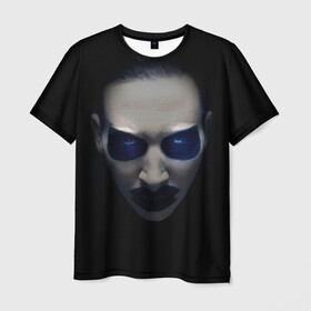 Мужская футболка 3D с принтом Мэрилин Мэнсон в Белгороде, 100% полиэфир | прямой крой, круглый вырез горловины, длина до линии бедер | marilyn manson | менсон | мерлин | мерлин менсон | мм | мэрилином мэнсоном