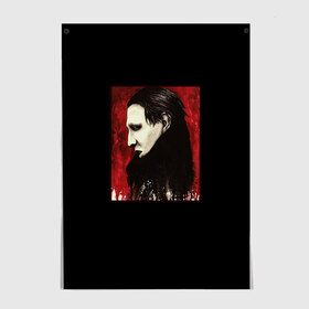 Постер с принтом Marilyn Manson в Белгороде, 100% бумага
 | бумага, плотность 150 мг. Матовая, но за счет высокого коэффициента гладкости имеет небольшой блеск и дает на свету блики, но в отличии от глянцевой бумаги не покрыта лаком | manson | marilyn | marilyn manson | мэнсон | мэрилин | мэрилин мэнсон