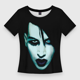 Женская футболка 3D Slim с принтом Marilyn Manson в Белгороде,  |  | goth | gothic | manson | marilyn | metal | mm | music | rock | гот | готы | метал | мэнсон | мэрилин | рок