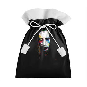 Подарочный 3D мешок с принтом Marilyn Manson в Белгороде, 100% полиэстер | Размер: 29*39 см | manson | marilyn | marilyn manson | мэнсон | мэрилин | мэрилин мэнсон