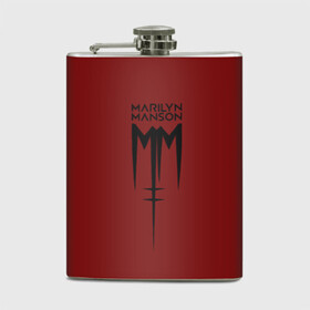 Фляга с принтом Marilyn Manson в Белгороде, металлический корпус | емкость 0,22 л, размер 125 х 94 мм. Виниловая наклейка запечатывается полностью | manson | marilyn | marilyn manson | мэнсон | мэрилин | мэрилин мэнсон