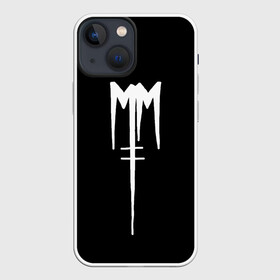 Чехол для iPhone 13 mini с принтом Marilyn Manson в Белгороде,  |  | goth | gothic | manson | marilyn | metal | mm | music | rock | гот | готы | метал | мэнсон | мэрилин | рок