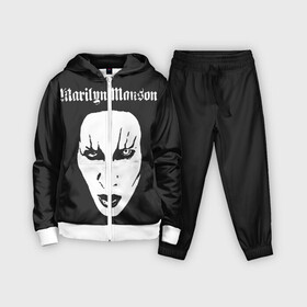 Детский костюм 3D с принтом Marilyn Manson в Белгороде,  |  | goth | gothic | manson | marilyn | metal | mm | music | rock | гот | готы | метал | мэнсон | мэрилин | рок