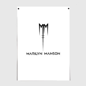 Постер с принтом Marilyn Manson в Белгороде, 100% бумага
 | бумага, плотность 150 мг. Матовая, но за счет высокого коэффициента гладкости имеет небольшой блеск и дает на свету блики, но в отличии от глянцевой бумаги не покрыта лаком | manson | marilyn | marilyn manson | мэнсон | мэрилин | мэрилин мэнсон