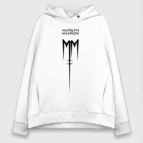 Женское худи Oversize хлопок с принтом TRDMrnMsn Marilyn Manson в Белгороде, френч-терри — 70% хлопок, 30% полиэстер. Мягкий теплый начес внутри —100% хлопок | боковые карманы, эластичные манжеты и нижняя кромка, капюшон на магнитной кнопке | art | logo | manson | marilyn | rock | usa | великий | лого | логотип | мэнсон | мэрилин | рок | ужасный