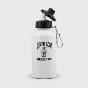 Бутылка спортивная с принтом Death Row Records в Белгороде, металл | емкость — 500 мл, в комплекте две пластиковые крышки и карабин для крепления | Тематика изображения на принте: death row | dr dre | hip hop | rap | snoop dogg