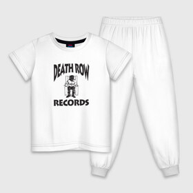 Детская пижама хлопок с принтом Death Row Records в Белгороде, 100% хлопок |  брюки и футболка прямого кроя, без карманов, на брюках мягкая резинка на поясе и по низу штанин
 | Тематика изображения на принте: death row | dr dre | hip hop | rap | snoop dogg