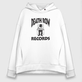 Женское худи Oversize хлопок с принтом Death Row Records в Белгороде, френч-терри — 70% хлопок, 30% полиэстер. Мягкий теплый начес внутри —100% хлопок | боковые карманы, эластичные манжеты и нижняя кромка, капюшон на магнитной кнопке | Тематика изображения на принте: death row | dr dre | hip hop | rap | snoop dogg