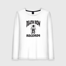 Женский лонгслив хлопок с принтом Death Row Records в Белгороде, 100% хлопок |  | Тематика изображения на принте: death row | dr dre | hip hop | rap | snoop dogg