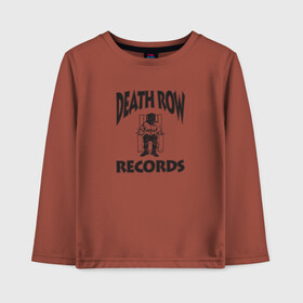 Детский лонгслив хлопок с принтом Death Row Records в Белгороде, 100% хлопок | круглый вырез горловины, полуприлегающий силуэт, длина до линии бедер | death row | dr dre | hip hop | rap | snoop dogg