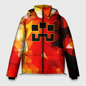 Мужская зимняя куртка 3D с принтом Minecraft Dungeons в Белгороде, верх — 100% полиэстер; подкладка — 100% полиэстер; утеплитель — 100% полиэстер | длина ниже бедра, свободный силуэт Оверсайз. Есть воротник-стойка, отстегивающийся капюшон и ветрозащитная планка. 

Боковые карманы с листочкой на кнопках и внутренний карман на молнии. | blox | creeper | dungeons | geometry | logo games | orange | pixel | red | steve | алекс | геометрия | детям | крипер | куб | логотипы игр | майнкрафт | мальчикам | мобы | огненный | огонь | пигги | пиксель | пиксельный | подземелья