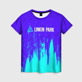 Женская футболка 3D с принтом LINKIN PARK / ЛИНКИН ПАРК в Белгороде, 100% полиэфир ( синтетическое хлопкоподобное полотно) | прямой крой, круглый вырез горловины, длина до линии бедер | linkin | linkinpark | logo | lp | music | park | rock | линкин | линкинпарк | лого | логотип | логотипы | лп | музыка | парк | рок | символ