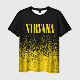 Мужская футболка 3D с принтом NIRVANA / НИРВАНА в Белгороде, 100% полиэфир | прямой крой, круглый вырез горловины, длина до линии бедер | Тематика изображения на принте: band | cobain | face | kurt | logo | music | nirvana | rock | rocknroll | группа | кобейн | курт | лого | логотип | музыка | музыкальная | нирвана | рожица | рок | рокнролл | символ
