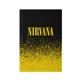 Обложка для паспорта матовая кожа с принтом NIRVANA / НИРВАНА в Белгороде, натуральная матовая кожа | размер 19,3 х 13,7 см; прозрачные пластиковые крепления | band | cobain | face | kurt | logo | music | nirvana | rock | rocknroll | группа | кобейн | курт | лого | логотип | музыка | музыкальная | нирвана | рожица | рок | рокнролл | символ