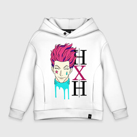 Детское худи Oversize хлопок с принтом Hunter x Hunter, Hisoka в Белгороде, френч-терри — 70% хлопок, 30% полиэстер. Мягкий теплый начес внутри —100% хлопок | боковые карманы, эластичные манжеты и нижняя кромка, капюшон на магнитной кнопке | anime | hisoka | hunter x hunter | аниме | манга | охотник х охотник | хантер хантер | хантеры