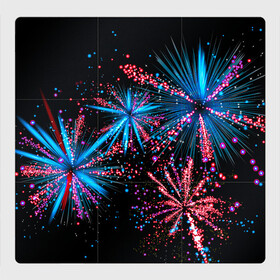 Магнитный плакат 3Х3 с принтом Праздничный фейерверк в Белгороде, Полимерный материал с магнитным слоем | 9 деталей размером 9*9 см | happy | new year | блестящие | взрыв | день рождения | звезды | искры | лучи | неоновые | новогодние | новый год | ночные | ночь | огни | подарок | праздник | радость | рождество | салют | свадьба | свет
