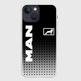 Чехол для iPhone 13 mini с принтом MAN в Белгороде,  |  | man | man logo | man значок | man лого | man логотип | водитель | грузовик | грузовой | дальнобойщик | ман | ман значок | ман лого | ман логотип | фура | шофер