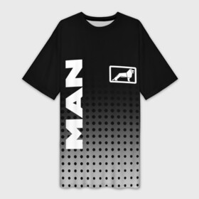 Платье-футболка 3D с принтом MAN в Белгороде,  |  | man | man logo | man значок | man лого | man логотип | водитель | грузовик | грузовой | дальнобойщик | ман | ман значок | ман лого | ман логотип | фура | шофер