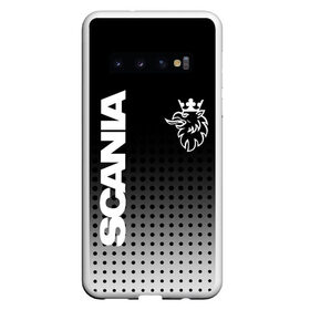 Чехол для Samsung Galaxy S10 с принтом Scania в Белгороде, Силикон | Область печати: задняя сторона чехла, без боковых панелей | Тематика изображения на принте: king of road | king of the road | saab | saab logo | scania | scania king | scania logo | грузовик | дальнобойщик | сааб | сканиа | скания | скания значок | скания лого | скания логотип | скания символ | шофер