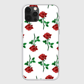 Чехол для iPhone 12 Pro Max с принтом Паттерн из роз в Белгороде, Силикон |  | Тематика изображения на принте: красный | красота | паттерн | природа | роза | узор | цветок | цветы