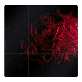 Магнитный плакат 3Х3 с принтом Fire в Белгороде, Полимерный материал с магнитным слоем | 9 деталей размером 9*9 см | abstraction | background | patterns | red | shadow | абстракция | красный | тень | узоры | фон