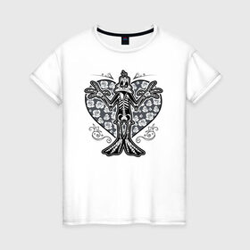 Женская футболка хлопок с принтом Даффи Хэллоуин в Белгороде, 100% хлопок | прямой крой, круглый вырез горловины, длина до линии бедер, слегка спущенное плечо | daffy duck | looney tunes | vdzabma | даффи дак | луни тюнз