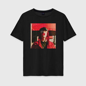 Женская футболка хлопок Oversize с принтом MAYOT GHETTO GARDEN в Белгороде, 100% хлопок | свободный крой, круглый ворот, спущенный рукав, длина до линии бедер
 | garden | ghetto | mayot | melon | music | гарден | гетто | майот | мелон | мьюзик