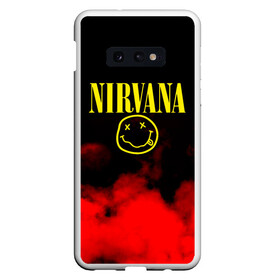 Чехол для Samsung S10E с принтом NIRVANA в Белгороде, Силикон | Область печати: задняя сторона чехла, без боковых панелей | nirvana | smile | курт кобейн | нирвана | смайл