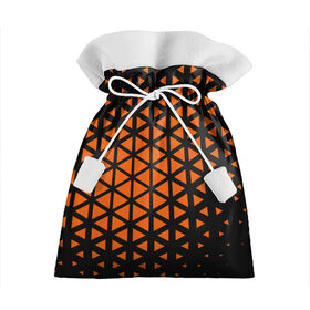 Подарочный 3D мешок с принтом треугольник в Белгороде, 100% полиэстер | Размер: 29*39 см | абстракция | геометрия | оранжевый | треугольник | хаотичность