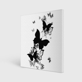 Холст квадратный с принтом Черные бабочки на белом в Белгороде, 100% ПВХ |  | angel | black and white | butterfly | fairy | fashion girl | wings | ангел | бабочка | девушке | животные | крылья | летающие | магия | махаон | мотылек | мотыльки | насекомые | нежные | подарок | природа | сказочные | татуировки