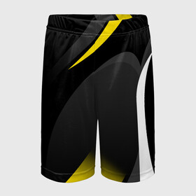 Детские спортивные шорты 3D с принтом SPORT WEAR YELLOW в Белгороде,  100% полиэстер
 | пояс оформлен широкой мягкой резинкой, ткань тянется
 | Тематика изображения на принте: abstraction | geometry | neon | sport | sport wear | texture | абстракция | брызги | геометрия | краски | красный | линии | неон | неоновый | полосы | соты | спорт | спортивная одежда | спортивная форма | текстура | фигуры