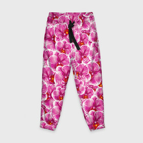 Детские брюки 3D с принтом Розовые орхидеи в Белгороде, 100% полиэстер | манжеты по низу, эластичный пояс регулируется шнурком, по бокам два кармана без застежек, внутренняя часть кармана из мелкой сетки | fashion flowers | pink | tropical | азия | бабочки | бразилия | букет | бутоны | джунгли | лепестки | лето | любимая | марта | нежные | орхидея | подарок | природа | растения | тропики | тропические | узор | цветение