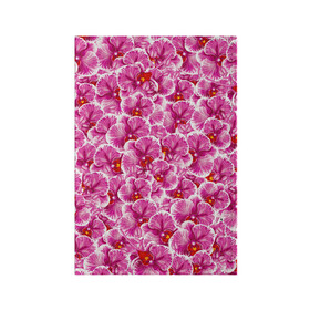Обложка для паспорта матовая кожа с принтом Розовые орхидеи в Белгороде, натуральная матовая кожа | размер 19,3 х 13,7 см; прозрачные пластиковые крепления | Тематика изображения на принте: fashion flowers | pink | tropical | азия | бабочки | бразилия | букет | бутоны | джунгли | лепестки | лето | любимая | марта | нежные | орхидея | подарок | природа | растения | тропики | тропические | узор | цветение