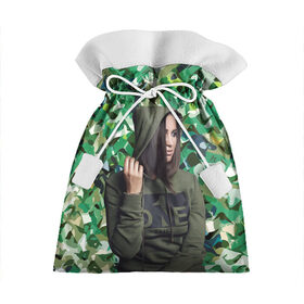 Подарочный 3D мешок с принтом Ольга Бузова в Белгороде, 100% полиэстер | Размер: 29*39 см | camouflage | celebrity | eyes | face | girl | lips | star | view | взгляд | глаза | губы | девушка | звезда | знаменитость | камуфляж | лицо