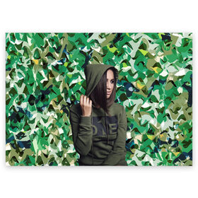 Поздравительная открытка с принтом Ольга Бузова в Белгороде, 100% бумага | плотность бумаги 280 г/м2, матовая, на обратной стороне линовка и место для марки
 | camouflage | celebrity | eyes | face | girl | lips | star | view | взгляд | глаза | губы | девушка | звезда | знаменитость | камуфляж | лицо