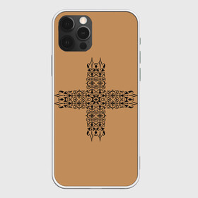 Чехол для iPhone 12 Pro Max с принтом Узорный крест в Белгороде, Силикон |  | Тематика изображения на принте: готика | крест | симметричный рисунок. | тату | узорный крест | узоры