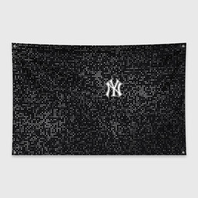 Флаг-баннер с принтом New York Yankees в Белгороде, 100% полиэстер | размер 67 х 109 см, плотность ткани — 95 г/м2; по краям флага есть четыре люверса для крепления | baseball | fashion | game | glitch | new york | sport | бейсбол | игра | мода | нью йорк | спорт