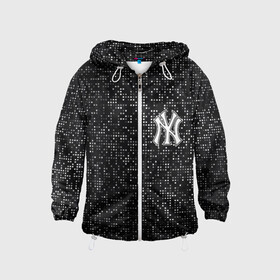Детская ветровка 3D с принтом New York Yankees в Белгороде, 100% полиэстер | подол и капюшон оформлены резинкой с фиксаторами, по бокам два кармана без застежек, один потайной карман на груди | baseball | fashion | game | glitch | new york | sport | бейсбол | игра | мода | нью йорк | спорт