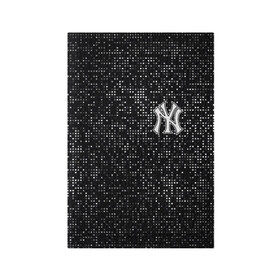 Обложка для паспорта матовая кожа с принтом New York Yankees в Белгороде, натуральная матовая кожа | размер 19,3 х 13,7 см; прозрачные пластиковые крепления | Тематика изображения на принте: baseball | fashion | game | glitch | new york | sport | бейсбол | игра | мода | нью йорк | спорт