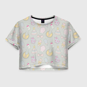 Женская футболка Crop-top 3D с принтом Гринч 3D/ The Grinch в Белгороде, 100% полиэстер | круглая горловина, длина футболки до линии талии, рукава с отворотами | the grinch | гринч | для детей | мультфильм | рождество
