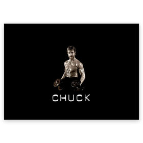 Поздравительная открытка с принтом Чак Норис в Белгороде, 100% бумага | плотность бумаги 280 г/м2, матовая, на обратной стороне линовка и место для марки
 | chuck | актер | боевые искусства | карате | качалка | качек | силач | спорт | техасский рейнджер | чак норис