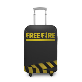 Чехол для чемодана 3D с принтом Free Fire в Белгороде, 86% полиэфир, 14% спандекс | двустороннее нанесение принта, прорези для ручек и колес | battlegrounds | free fire | garena | tricks | батл | королевская битва | рояль | фаир | фри фаер | экшн