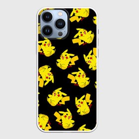 Чехол для iPhone 13 Pro Max с принтом Веселый пикачу в Белгороде,  |  | baby | cartoon | cute | kawaii | pika pika | pikachu | pokemon go | team | аниме | детям | зайчик | зверек | иви | кавайный | котенок | кролик | малыш | милый | мордочка | мультик | няшный | пика пика | пикачу | покемоны | улыбка | школа