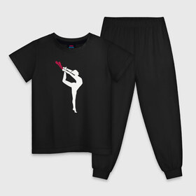 Детская пижама хлопок с принтом Gymnastics в Белгороде, 100% хлопок |  брюки и футболка прямого кроя, без карманов, на брюках мягкая резинка на поясе и по низу штанин
 | Тематика изображения на принте: gymnastics | rhythmic gymnastics | гимнастика | спорт | художественная гимнастика