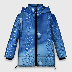 Женская зимняя куртка 3D с принтом Капли дождя в Белгороде, верх — 100% полиэстер; подкладка — 100% полиэстер; утеплитель — 100% полиэстер | длина ниже бедра, силуэт Оверсайз. Есть воротник-стойка, отстегивающийся капюшон и ветрозащитная планка. 

Боковые карманы с листочкой на кнопках и внутренний карман на молнии | abstract | brand | geometry | sport | texture | абстракция | бренд | брызги | вода | геометрия | дождь | капли | капли дождя | классика | летние | минимализм | модные | популярные иллюстрации | потеки