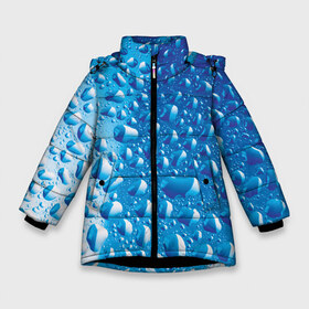 Зимняя куртка для девочек 3D с принтом Капли дождя в Белгороде, ткань верха — 100% полиэстер; подклад — 100% полиэстер, утеплитель — 100% полиэстер. | длина ниже бедра, удлиненная спинка, воротник стойка и отстегивающийся капюшон. Есть боковые карманы с листочкой на кнопках, утяжки по низу изделия и внутренний карман на молнии. 

Предусмотрены светоотражающий принт на спинке, радужный светоотражающий элемент на пуллере молнии и на резинке для утяжки. | abstract | brand | geometry | sport | texture | абстракция | бренд | брызги | вода | геометрия | дождь | капли | капли дождя | классика | летние | минимализм | модные | популярные иллюстрации | потеки