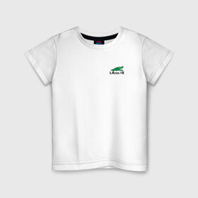 Детская футболка хлопок с принтом LaCosinus в Белгороде, 100% хлопок | круглый вырез горловины, полуприлегающий силуэт, длина до линии бедер | cos | crocodile | аллигатор | косинус | крокодил | крокодильчик | математика | угол