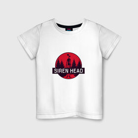 Детская футболка хлопок с принтом Siren Head в Белгороде, 100% хлопок | круглый вырез горловины, полуприлегающий силуэт, длина до линии бедер | siren head | игра | лес | монстр | персонаж | сирена | сиреноголовый | чудовище