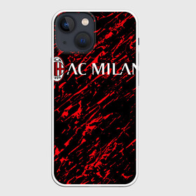 Чехол для iPhone 13 mini с принтом MILAN. в Белгороде,  |  | ac milan | fc | football | football club | sport | итальянский футбольный клуб | милан | спорт | уефа | униформа | фирменные цвета | фк | футбол | футбольный клуб