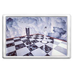 Магнит 45*70 с принтом Шахматы в Белгороде, Пластик | Размер: 78*52 мм; Размер печати: 70*45 | доска | игра | игровая | игры | короли | король | настольная | настольные | небеса | небо | облака | облако | спорт | туча | тучи | шахматный | шахматы